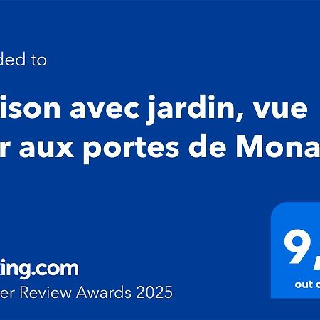 Maison Avec Jardin, Vue Mer Aux Portes De Monaco ボーソレイユ エクステリア 写真
