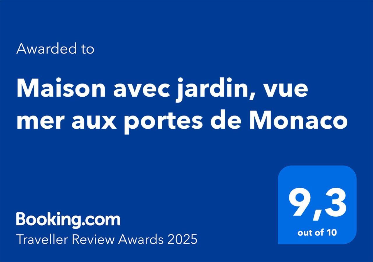 Maison Avec Jardin, Vue Mer Aux Portes De Monaco ボーソレイユ エクステリア 写真